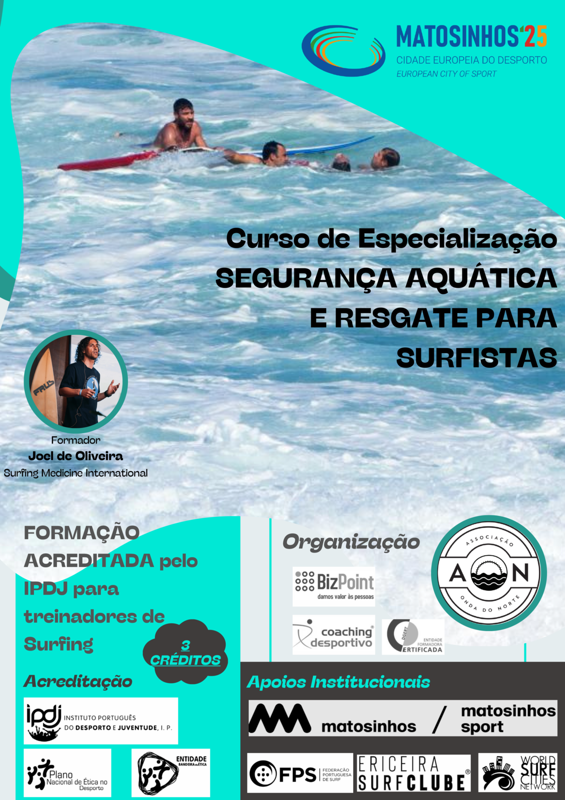 Curso de Especialização - Segurança Aquática e Resgate para Surfistas